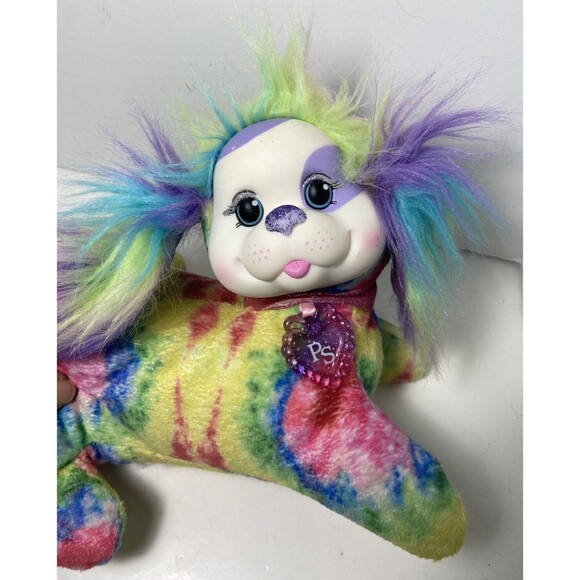 Puppy Surprise Tie Dyed Rainbow Dog Plastic Face 2016 Purple Nose - Picture 1 of 6